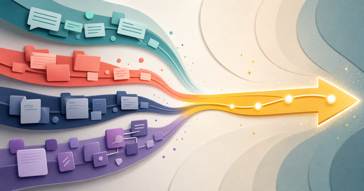 Abstract illustration comparing several text expansion workflows for iPhone